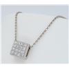 Image 2 : 18KT White Gold 0.50ctw Diamond Pendant with Chain