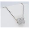 Image 3 : 18KT White Gold 0.50ctw Diamond Pendant with Chain