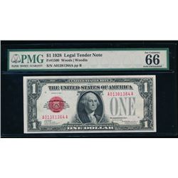 1928 $1 Legal Tender Note PMG 66