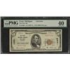 Image 1 : 1929 $5 First National Bank of Evart Michigan Note PMG 40