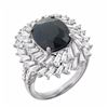 Image 1 : 18KT White Gold 5.95ct Sapphire and Diamond Ring