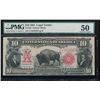 1901 $10 Bison Legal Tender Note PMG 50