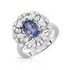 14KT White Gold 1.70ctw Tanzanite and Diamond Ring