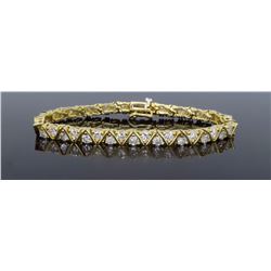 14KT Yellow Gold 6.16ctw Diamond Bracelet