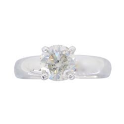 14KT White Gold GIA Cert 1.00ct Diamond Ring