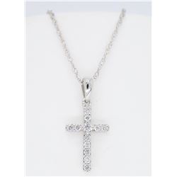 14KT White Gold 0.25ctw Diamond Pendant with Chain