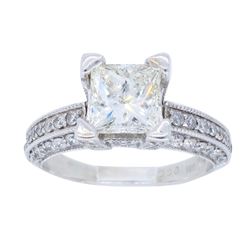 14KT White Gold 1.63ctw Diamond Ring