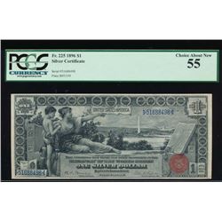 1896 $1 Silver Certificate PCGS 55