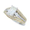 Image 1 : 14KT Two Tone Gold 1.50ctw Diamond Ring