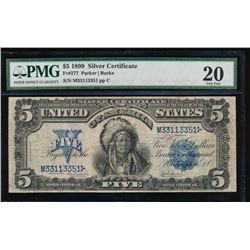 1899 $5 Chief Silver Certificate PMG 20