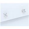 Image 2 : 14KT White Gold 0.39ctw Diamond Earrings