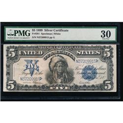 1899 $5 Chief Silver Certificate PMG 30