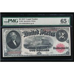 1917 $2 Legal Tender Note PMG 65EPQ