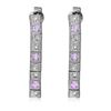 14KT White Gold 0.57ctw Pink Sapphire and Diamond Earrings