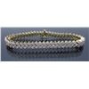 Image 1 : 14KT Two Tone Gold 3.80ctw Diamond Bracelet