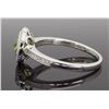 Image 6 : 14KT White Gold 1.46ct Peridot and Diamond Ring