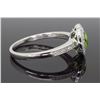 Image 7 : 14KT White Gold 1.46ct Peridot and Diamond Ring