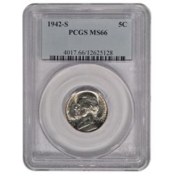 1942-S Jefferson Nickel PCGS MS66