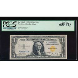 1935A $1 North Africa Silver Certificate Star Note PCGS 65PPQ