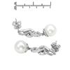 Image 2 : 14KT White Gold 11.13ctw Pearl and Diamond Earrings