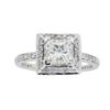 Image 1 : 14KT White Gold 1.01ct Diamond Ring