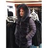 Image 2 : Beautiful eggplant dyed mink sections Jacket with hood by David Green Furs, Anchorage