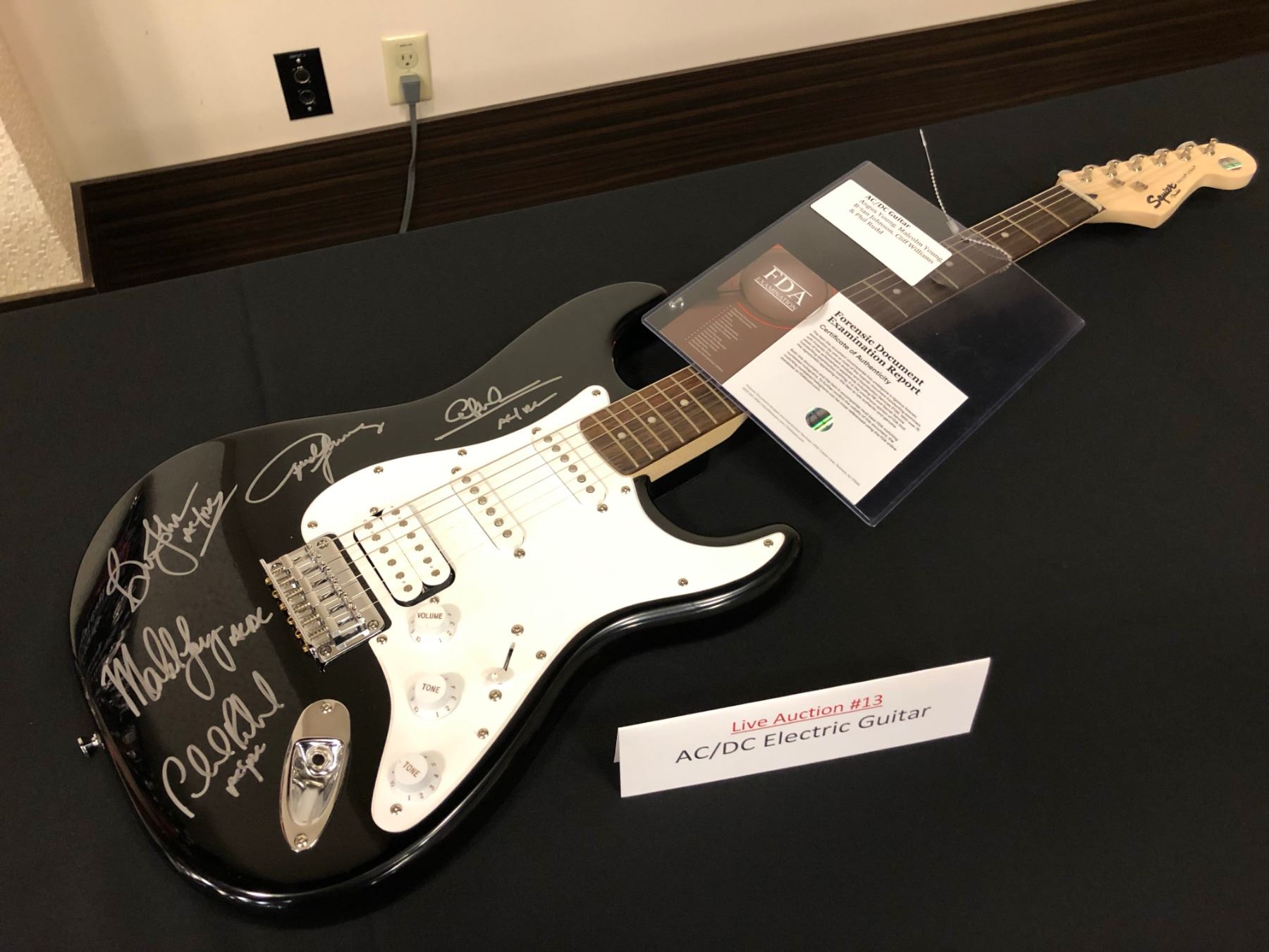 Autographed AC/DC Electric Guitar