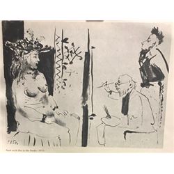 Nude with Hat in the Studio - Pablo Picasso Lithograph
