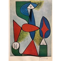 Seated Woman - Pablo Picasso Lithograph