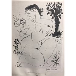 Girl and Masked Cupid - Pablo Picasso Lithograph