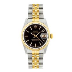 Rolex Datejust 18k yellow gold black face Men