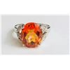 Image 1 : Stunning Hessonite Diamond Ring(cts)