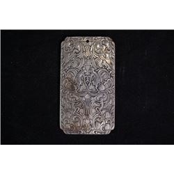 A pure silver "two monkeys Guan Yin" pendant.