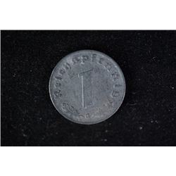 German third reich 1942G reichspfennig coin.