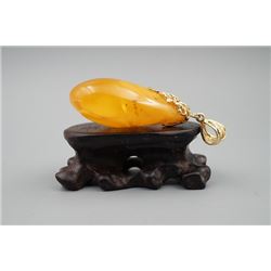 A baltic amber butterscotch pendant.