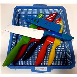 6 CERASTEEL KNIVES WITH COVERS