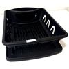 Image 1 : BLACK PLASTIC DISH RACK WITH DRAIN BOARD