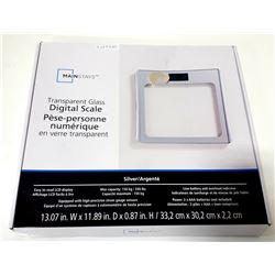 TRANSPARENT GLASS DIGITAL SCALE