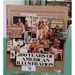 200 YEARS OF AMERICAN ILLUSTRATION HARD COVER BOOK,