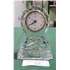 Image 1 : VINTAGE ALPINE CRYSTAL WIND UP CLOCK
