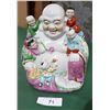 Image 1 : CERAMIC BUDDHA W/CHILDREN "GOOD LUCK WITH STARTING A FAMILY" STATUE