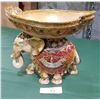 Image 1 : WOOD CARVED ELEPHANT CANDY BOWL