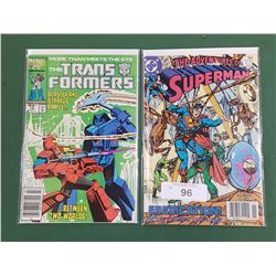 THE ADVENTURES OF SUPERMAN NOV. '89 & THE TRANSFORMERS 19 JULY