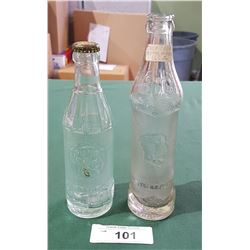 2 EARLY 1920'S BIG CHIEF SODA POP BOTTLES