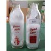Image 1 : VINTAGE UNION MILK & CRYSTAL DAIRIES MILK BOTTLES