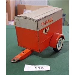 VINTAGE U-HAUL TIN TOY TRAILER 1960'S