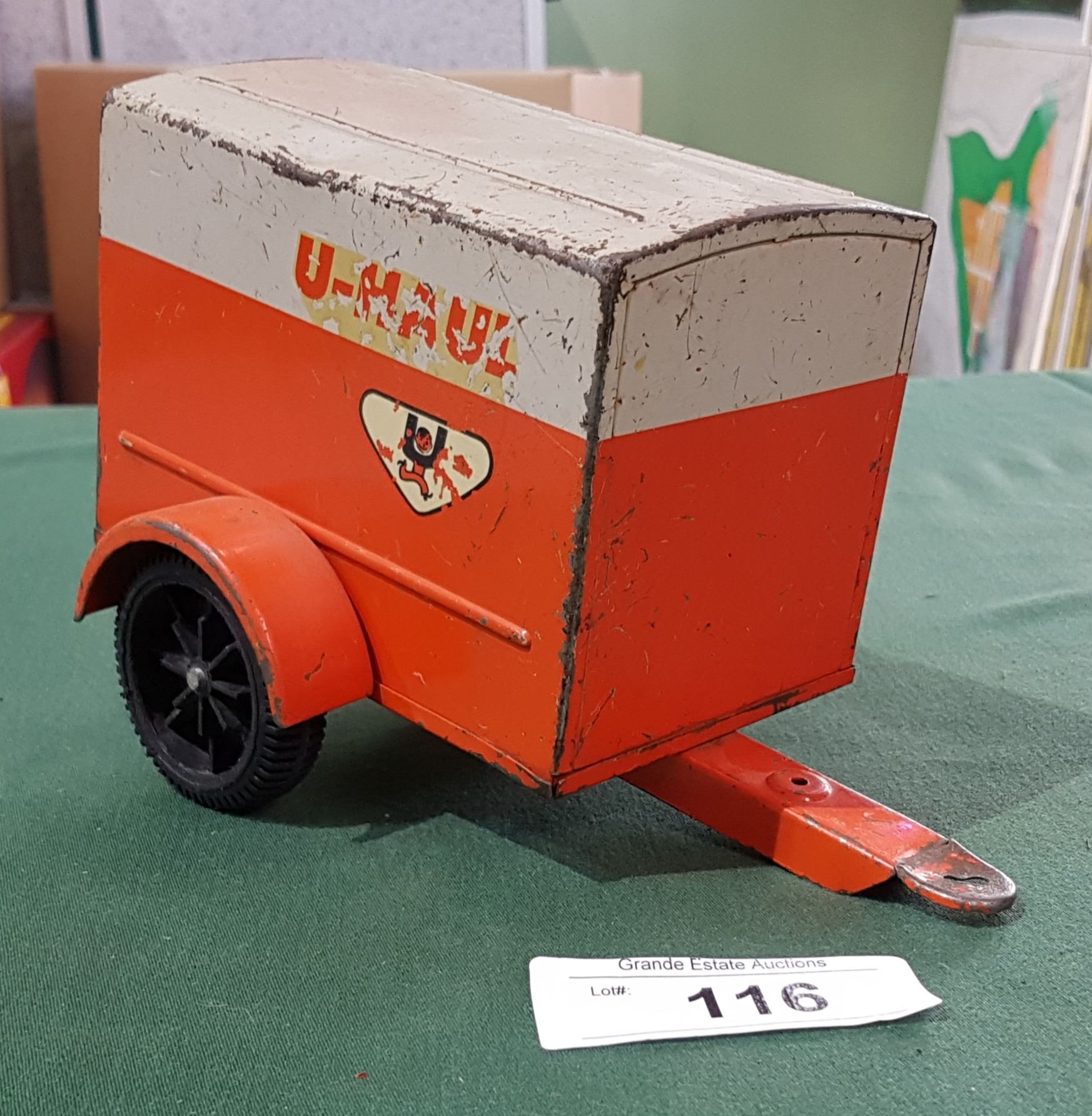Vintage U Haul Tin Toy Trailer 1960 S