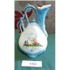 Image 1 : VICTORIAN PORCELAIN PITCHER W/GIRL PLAYING THE FLUTE
