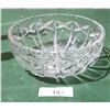 Image 1 : BEAUTIFUL CRYSTAL BOWL IN OLIVE & CROSS PATTERN