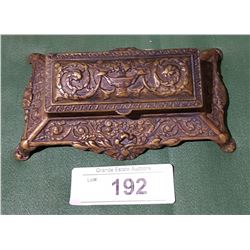 ANTIQUE BRONZE INKWELL